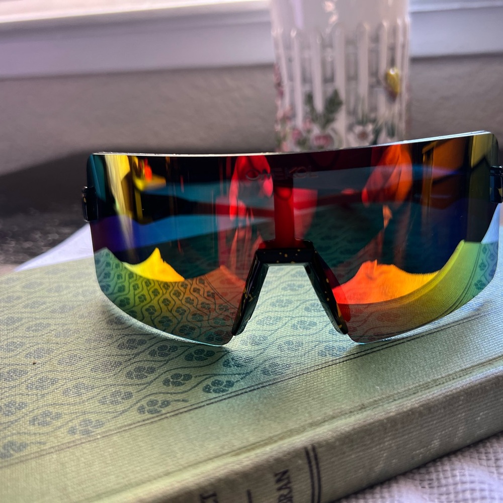 Colorful Oversized Men's OMEKOL Polarized Cycling Sports Sunglasses